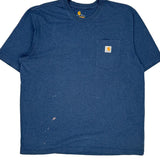 Carhartt T-Shirt - XL Blue Cotton