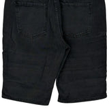 Lion Dynasty Studded Denim Shorts - 36W 12L Black Cotton
