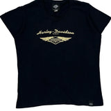 Harley Davidson Graphic T-Shirt - XL Black Cotton