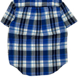 Age 10-12 Ralph Lauren Checked Short Sleeve Shirt - Medium Blue Cotton