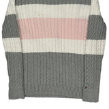 Tommy Hilfiger Striped Jumper - Large Grey Cotton