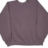 90S Blank Hanes Sweatshirt - XL Purple Cotton Blend