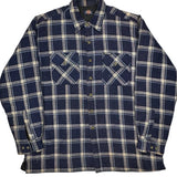 Dickies Checked Jacket - XL Blue Cotton Blend