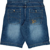 Sean John Double Knee Denim Shorts - 39″ Waist Blue Cotton