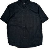 Dickies Short Sleeve Shirt - Large Black Cotton Blend