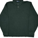 Polo By Ralph Lauren Long Sleeve Polo Shirt - 2XL Green Cotton