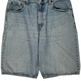Levis Denim Shorts - 32W 10L Light Wash Denim