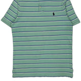 Polo By Ralph Lauren Striped Polo Shirt - Medium Blue Cotton