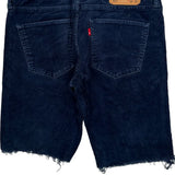 511 Levis Denim Shorts - 33W 10L Blue Corduroy