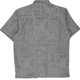 Waterman Collection Quiksilver Hawaiian Shirt - Small Grey Cotton