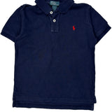 Age 7 Polo By Ralph Lauren Polo Shirt - Medium Navy Cotton