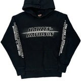 Harley Davidson Graphic Hoodie - Small Black Cotton