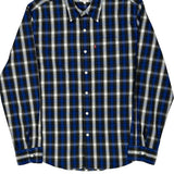 Levis Checked Flannel Shirt - Large Blue Cotton