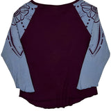 Patagonia Floral Long Sleeve T-Shirt - Small Blue Cotton