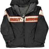 Age 6 Harley Davidson Windbreaker - Small Black Nylon