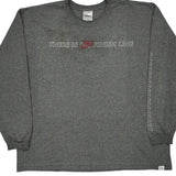 Nike Long Sleeve T-Shirt - 2XL Grey Cotton