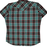 Tall Wrangler Checked Short Sleeve Shirt - 2XL Multicoloured Polyester Blend