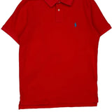 Polo By Ralph Lauren Slim Fit Polo Shirt - Medium Red Cotton