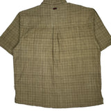 Fubu Checked Short Sleeve Shirt - 2XL Beige Cotton