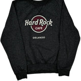 Hard Rock Cafe Graphic Sweatshirt - Small Black Cotton Blend
