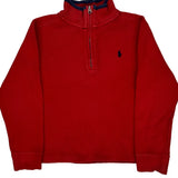 Age 5 Polo By Ralph Lauren 1/4 Zip - Small Red Cotton