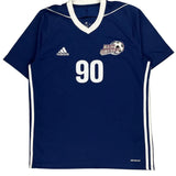 New United Adidas Football Football Shirt - Medium Blue Polyester