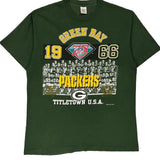Made In USA Single Stitch Green Bay Packers Gts Nfl T-Shirt - XL Green Cotton