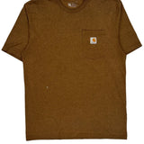 Carhartt T-Shirt - Large Brown Cotton