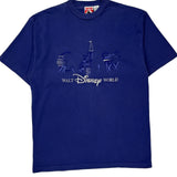 Walt Disney World Mickey Inc Graphic T-Shirt - XL Blue Cotton