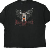 Motorcycle Hard Rock Cafe T-Shirt - 2XL Black Cotton