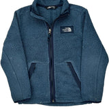 Age 7-8 The North Face Fleece Jacket - Small Blue Polyester
