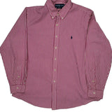 Ralph Lauren Striped Shirt - XL Red Cotton