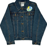 Age 8-10 Disney Cartoon Denim Jacket - Medium Blue Cotton