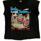 My Pride & Joy Harley Davidson Cartoon Vest - Large Black Cotton