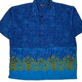 No Boundaries Hawaiian Shirt - XL Blue Polyester