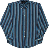 Tommy Hilfiger Striped Shirt - Large Black Cotton