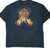 Save The Planet Hard Rock Cafe Graphic T-Shirt - 2XL Navy Cotton