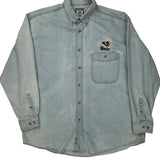 Rams Lee Football Denim Shirt - XL Light Wash Cotton