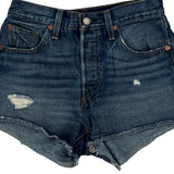 Levis Denim Shorts - 28W UK 8 Blue Cotton