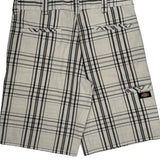 Dickies Checked Chino Shorts - 32W 10L Black Cotton