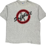 Minnehaha Redhawk Softball Hanes Single Stitch T-Shirt - XL Grey Cotton