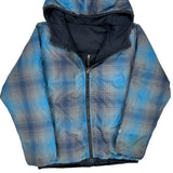 Age 10-12 The North Face Checked Puffer - Medium Blue Polyester