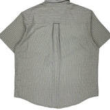 Chaps Ralph Lauren Striped Short Sleeve Shirt - XL Beige Cotton