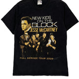 New Kids On The Block Jesse Mccartney Tour 2009 Hanes Band T-Shirt - Medium Black Cotton