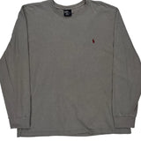 Polo By Ralph Lauren Long Sleeve T-Shirt - Large Grey Cotton