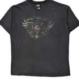 Harley Davidson Graphic T-Shirt - 2XL Black Cotton
