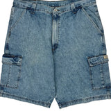 Wrangler Cargo Denim Shorts - 36W 10L Blue Denim