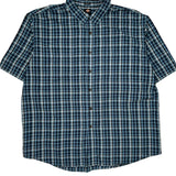 Dickies Checked Short Sleeve Shirt - 2XL Blue Cotton