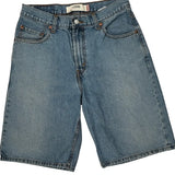 Levis Denim Shorts - 32W 11L Blue Denim