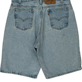 550 Orange Tab Levis Denim Shorts - 32W 10L Light Wash Cotton